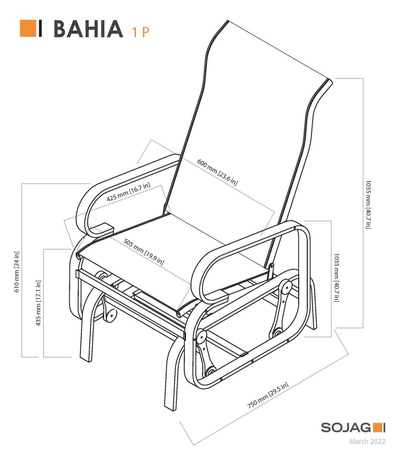 Sojag bahia 2025 aluminum outdoor glider