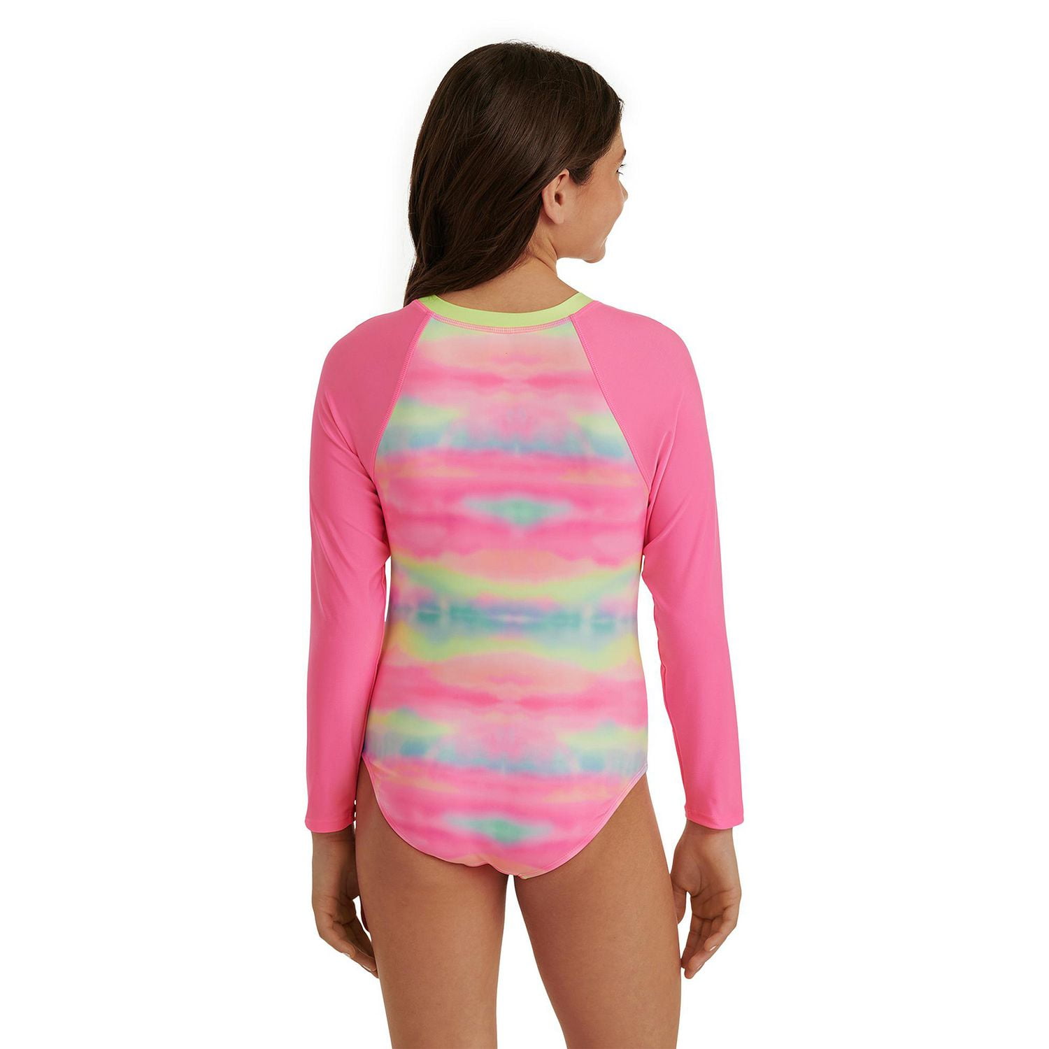 Justice Girls' Printed Long-Sleeve One Piece Rashguard