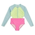 thumbnail image 4 of Justice Girls' Colour Block One Piece Rashguard, 4 of 5