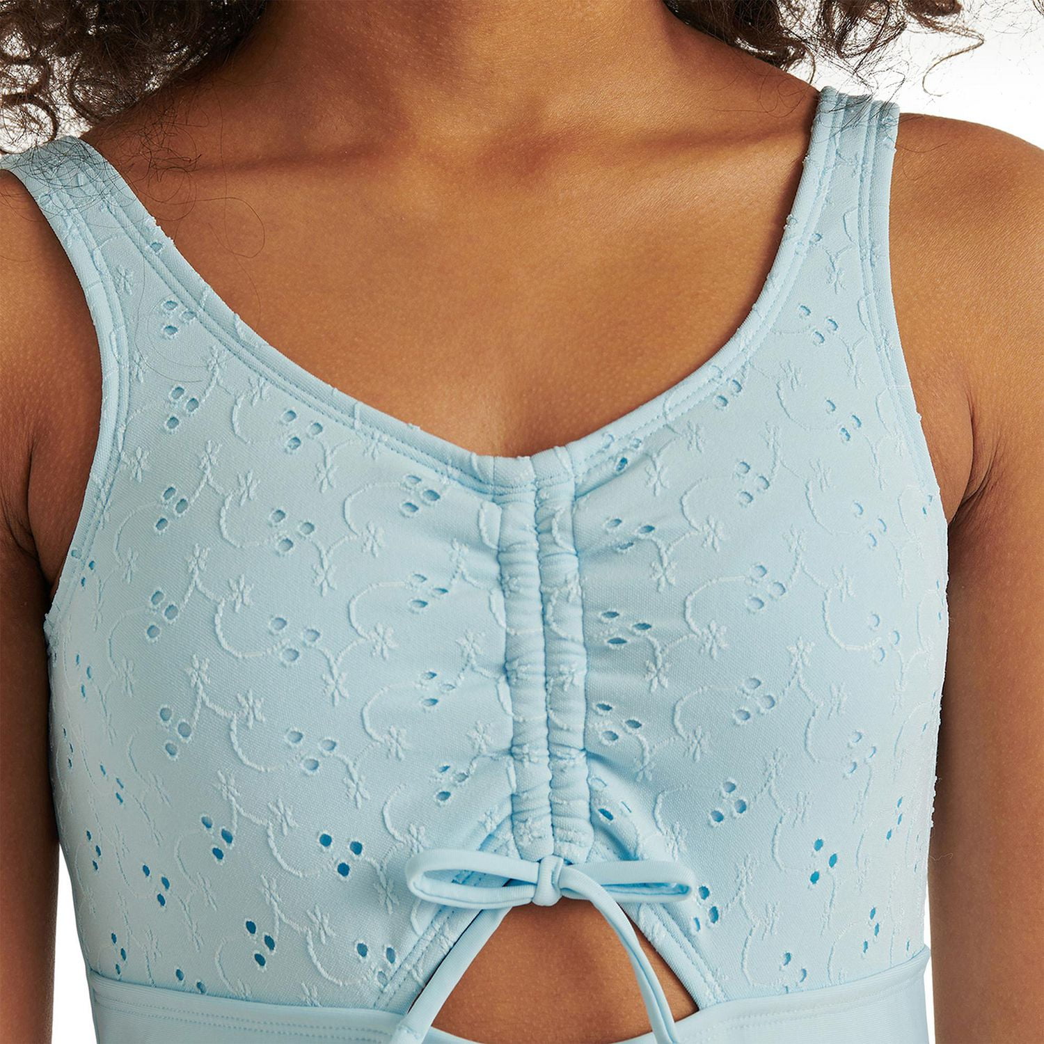 Justice Girls' Eyelet One Piece Swimsuit