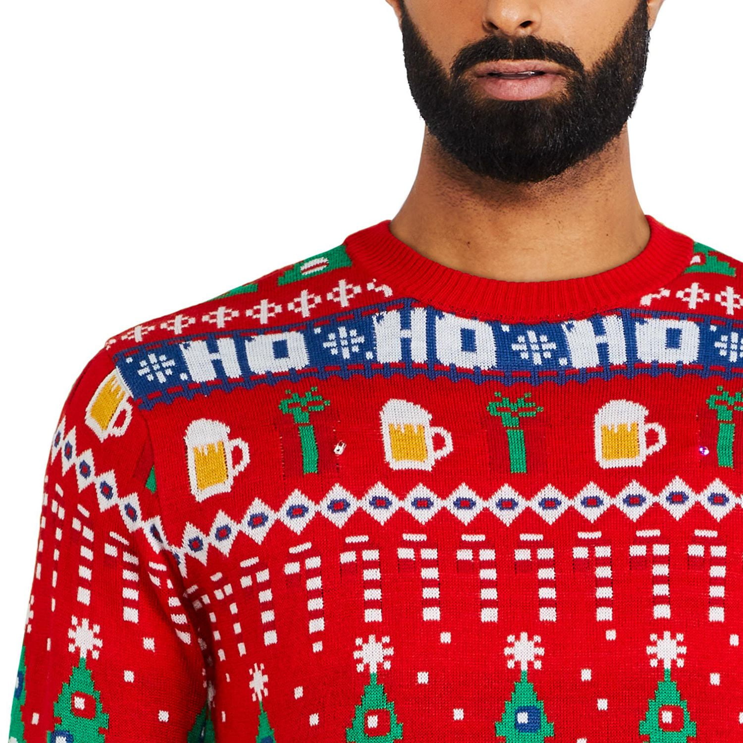 George Men's Christmas Light-Up Sweater