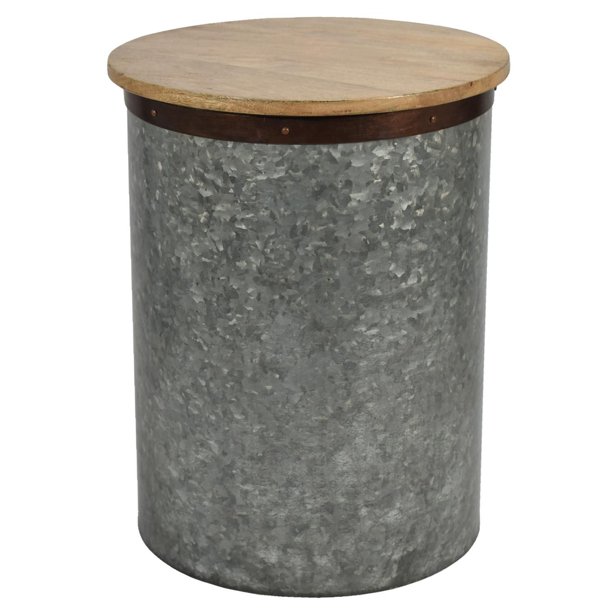 hometrends Galvanized Accent Table with Storage Walmart.ca