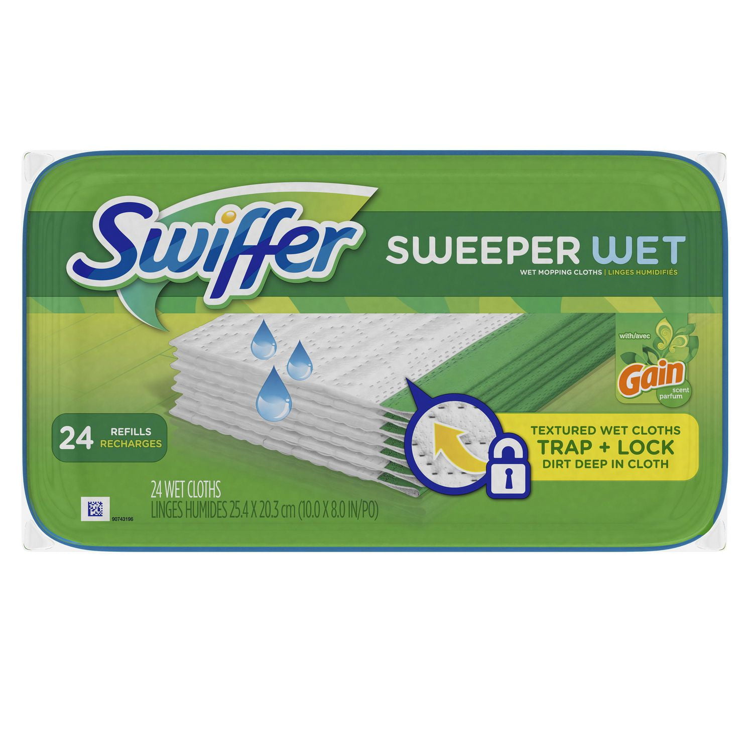 Swiffer Sweeper Wet Heavy Duty with Gain Pack of 2 10 Wet Cloths ...