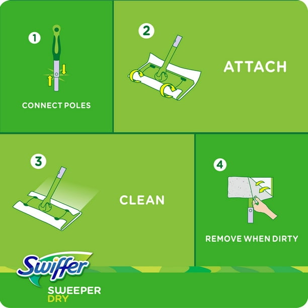 Recharges de linges secs multi-surfaces Swiffer Sweeper, non