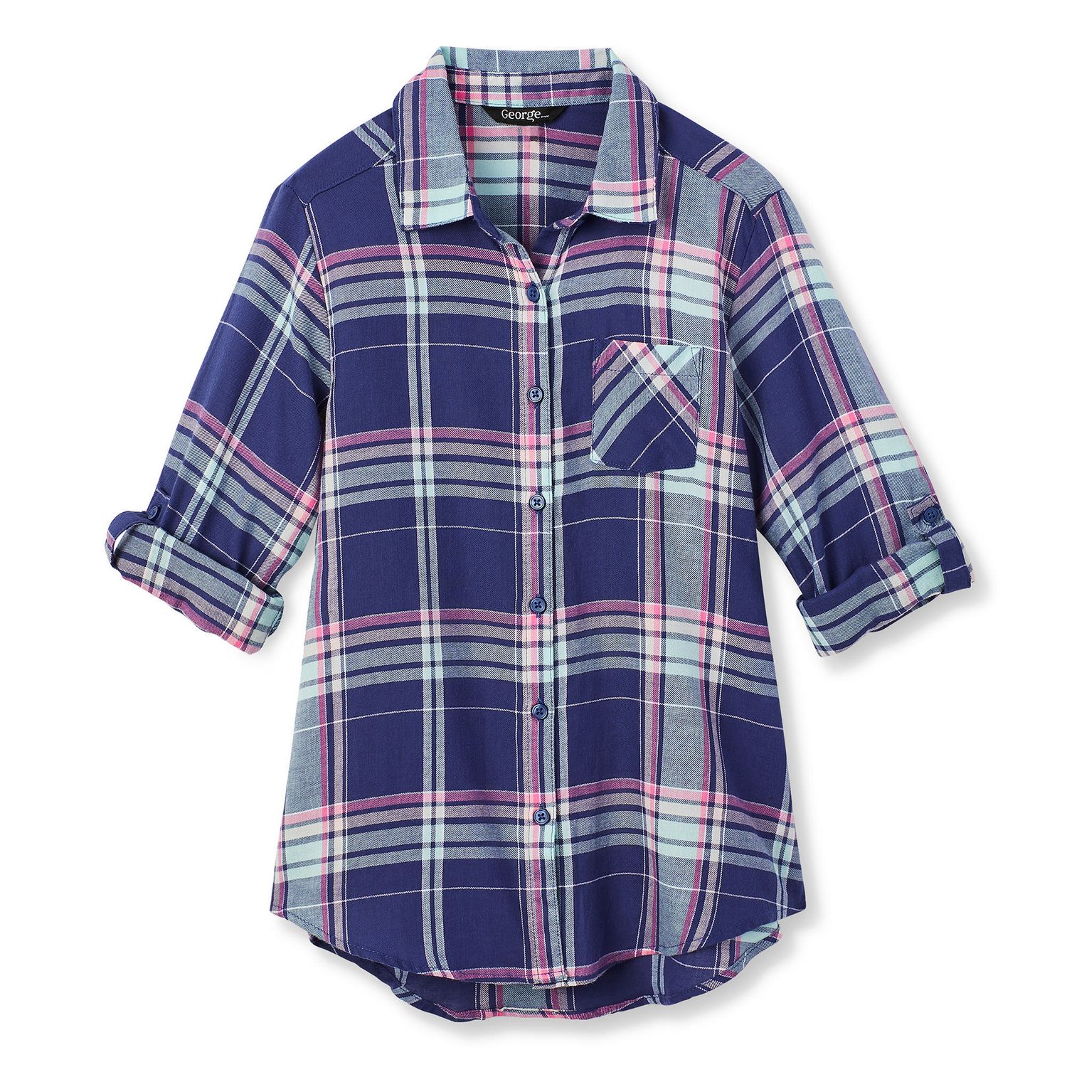 George Girls' Plaid Shirt | Walmart Canada