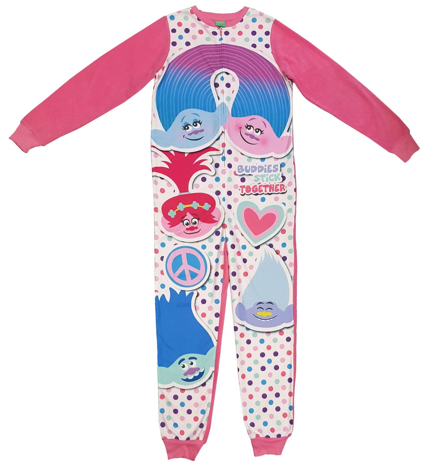 Trolls Girls` One Piece Pajama