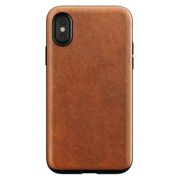 Étui Nomad Rugged Leather Case pour iPhone X