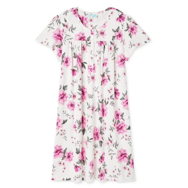 Nightgowns for Women Soft Cotton Sleepwear Floral House Dress Short/Long  Sleeve Comfy Night Dress for Ladies, Pink Flowers on White, Small :  : Clothing, Shoes & Accessories