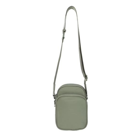 Time And Tru Time & Tru Athleisure Small Crossbody Bag, Adjustable Strap with Buckle, Lightweight, Top and Front Zipper Pockets, Compact Multifunctional Design, Dusty Olive