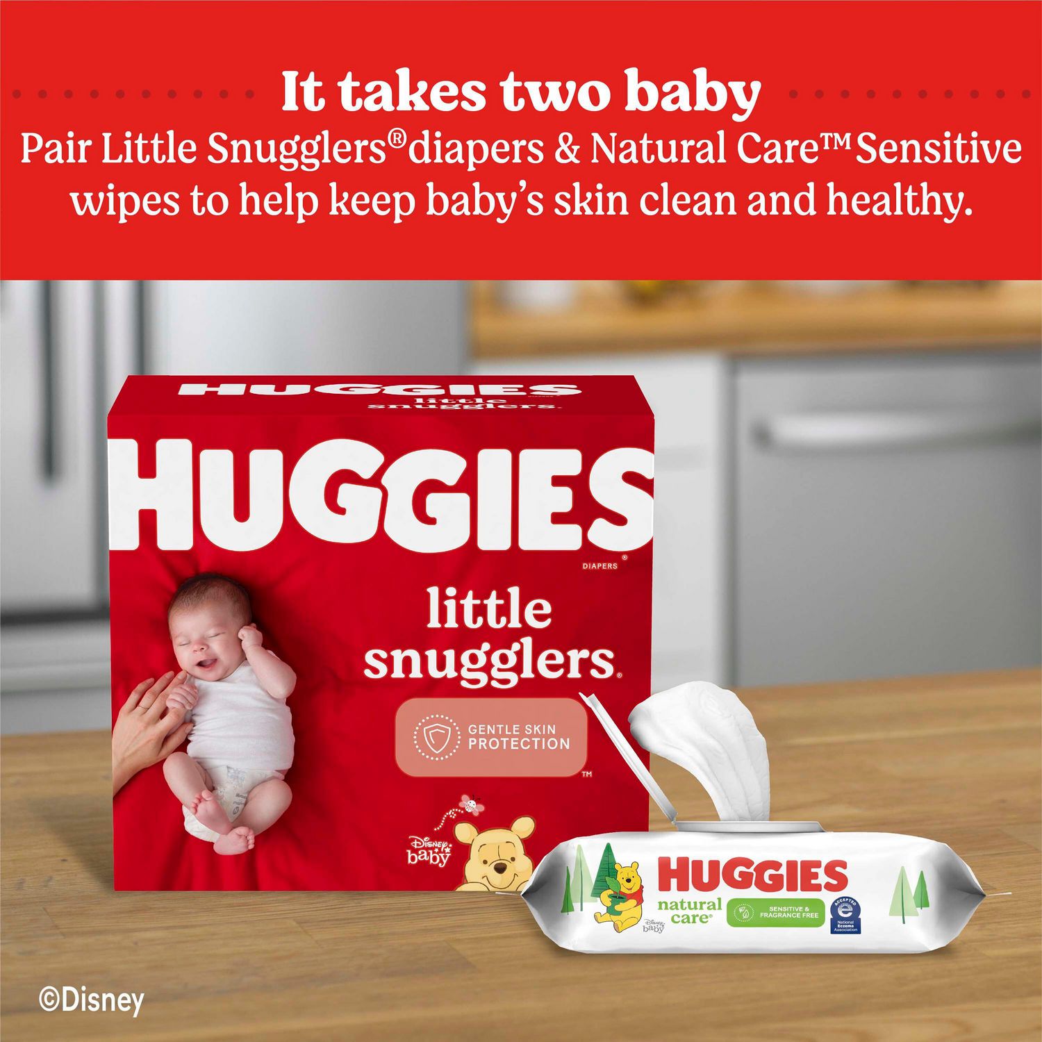 Huggies Natural Care, Lot de 1008 lingettes pour bébé sans parfum  hypoallergéniques, 6 recharges