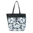 thumbnail image 1 of Time & Tru Mesh Tote Bag, Large Zipper Top Opening with Inner and Front Pockets, Washable Reusable Design with Shoulder Straps, Stylish Floral Print, 1 of 6