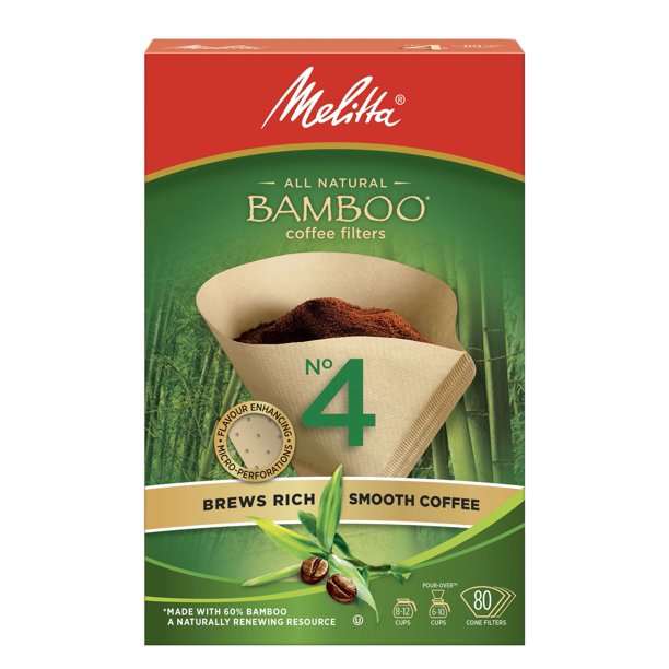 Melitta 4 Bamboo Coffee Filters, Pack of 80 Walmart.ca