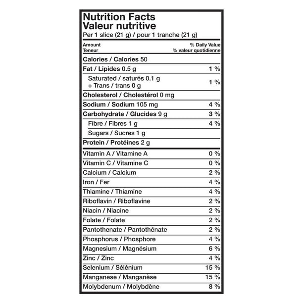 Weight Watchers pain protéiné riche en fibres. 5 tranches