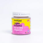 Herbaland Vegan D3 & B12 Gummies, 1000 IU | 850 mcg, 60 Count