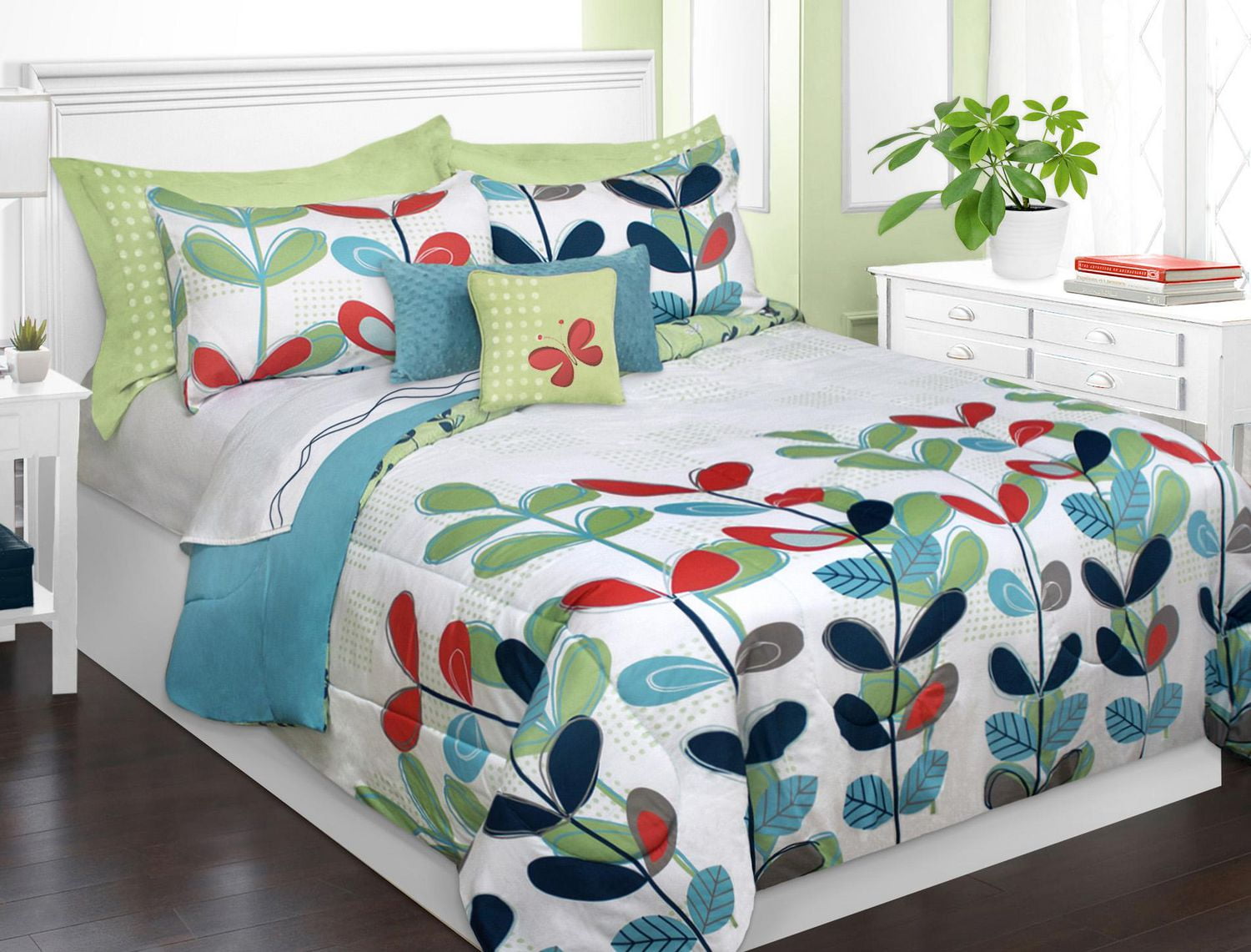 Safdie & Co. Home Deluxe Collection Blue 100 Polyester Comforter Set