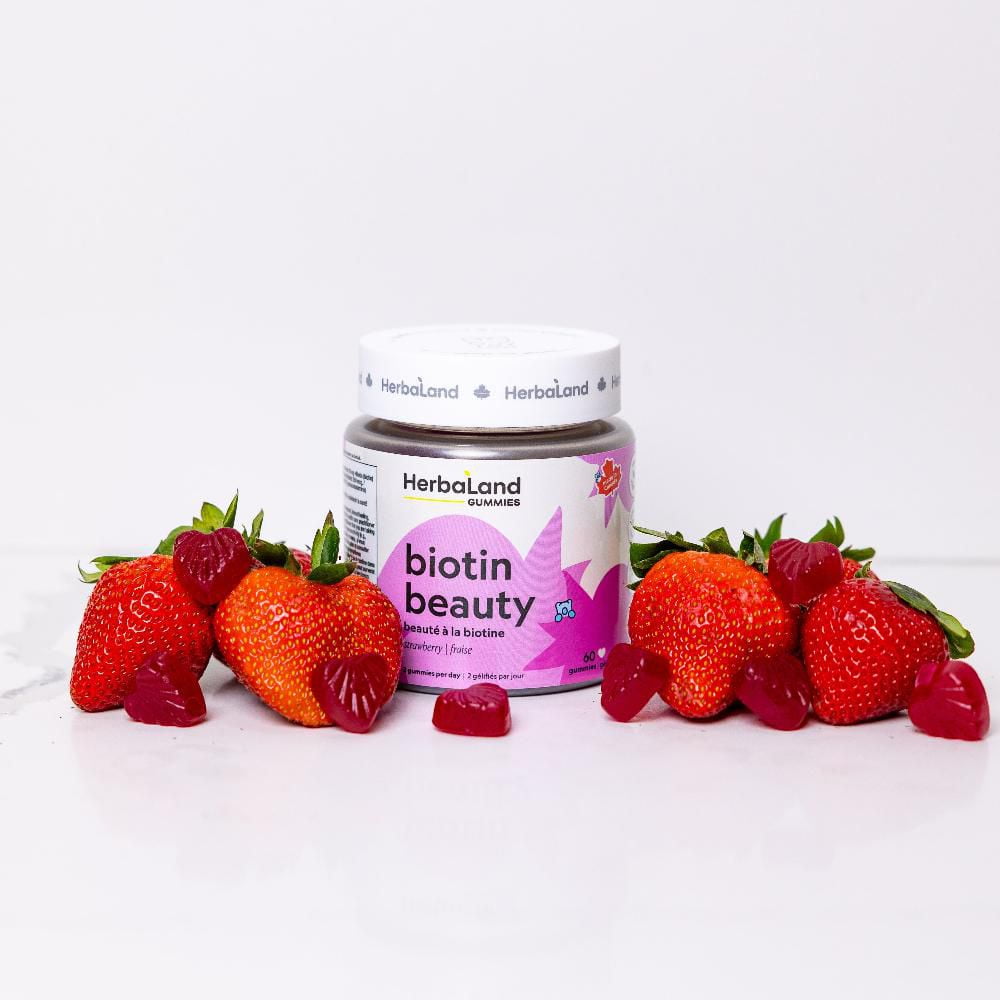 Herbaland Biotin Beauty Gummies, 2500 mcg, 60 Count