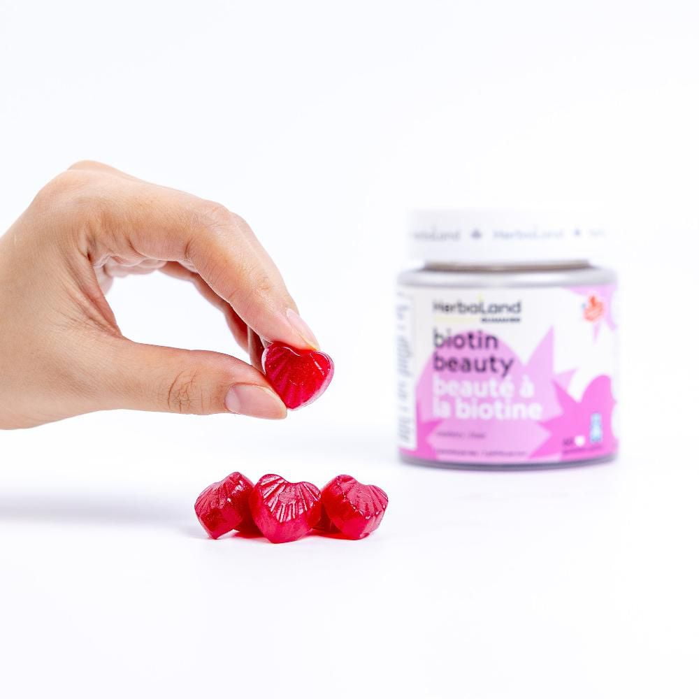 Herbaland Biotin Beauty Gummies, 2500 mcg, 60 Count