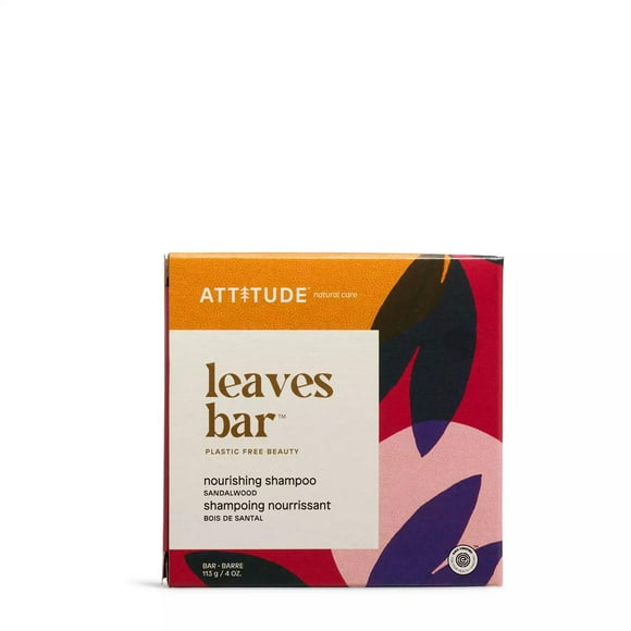 ATTITUDE leaves bar, Nourishing Shampoo, Sandalwood, 113 g