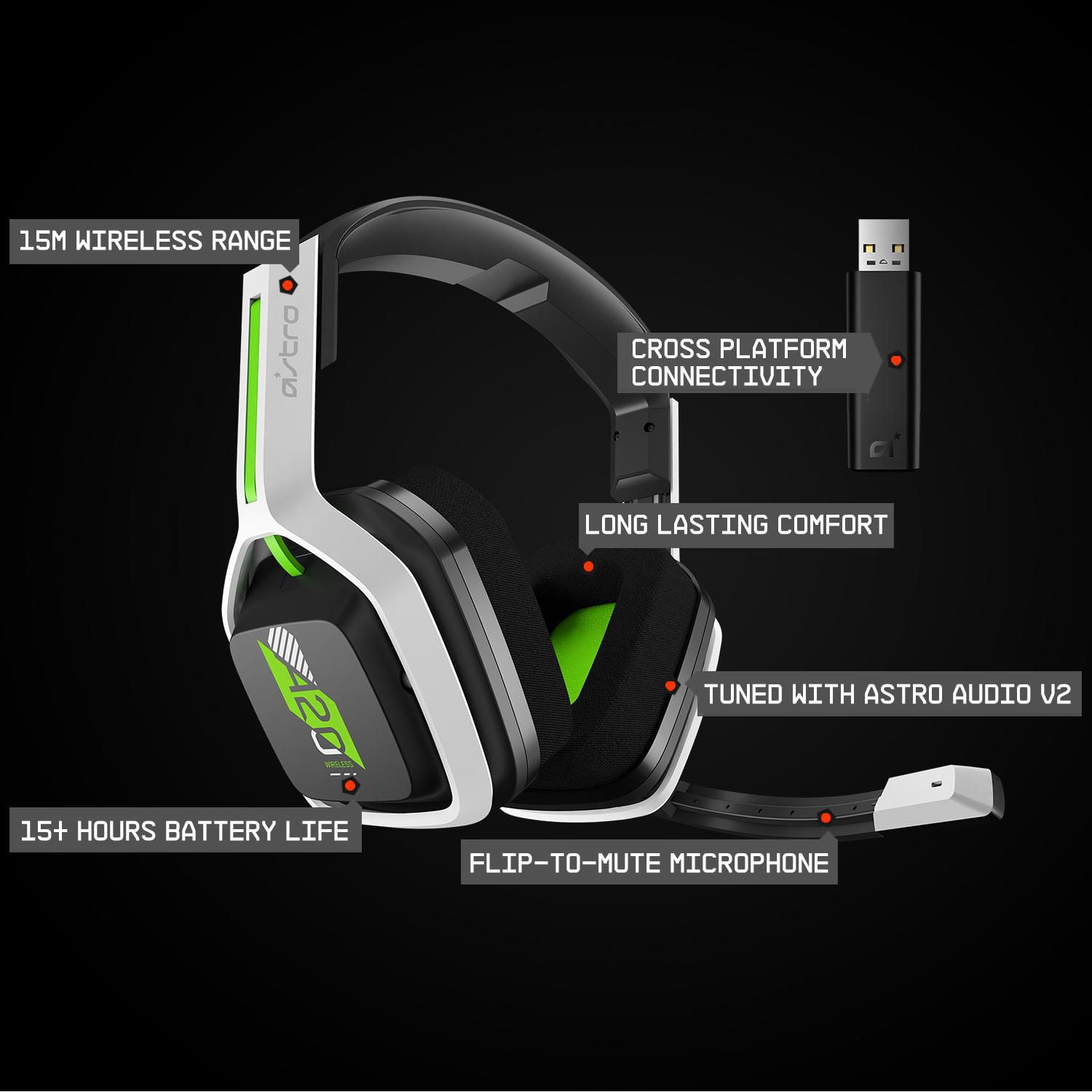 Astro A20 Gen 2 Wireless Gaming Headset with Microphone for Xbox