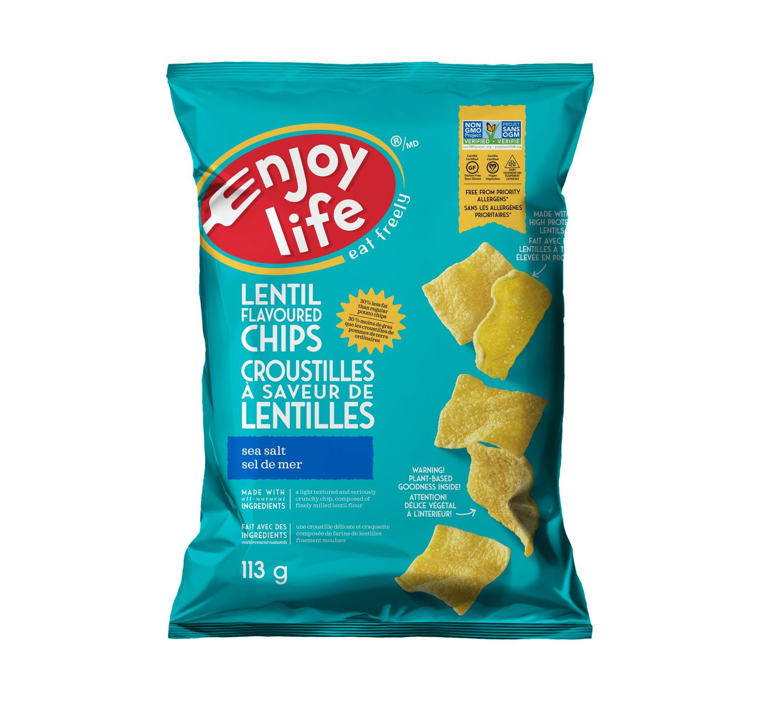 ENJOY LIFE Gluten Free Lentil Chips Sea Salt Walmart Canada