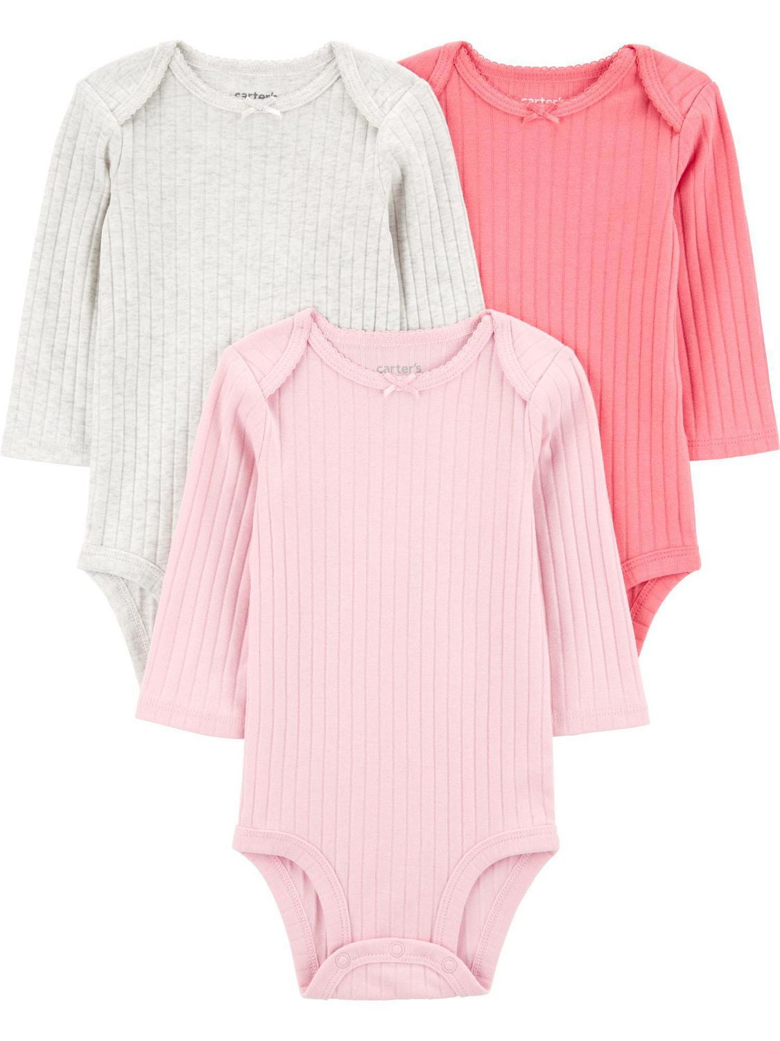Carter's Child of Mine IG 3pk Bodysuits - Pink