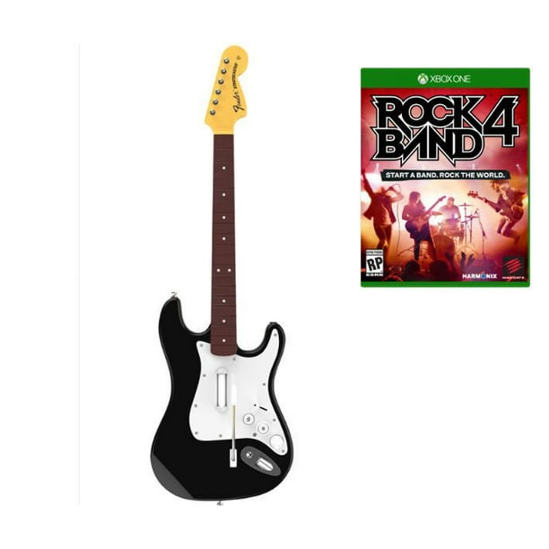 Rock Band 4 Ensemble de manette sans fil en forme de guitare Fender Stratocaster avec logiciel - Xbox One