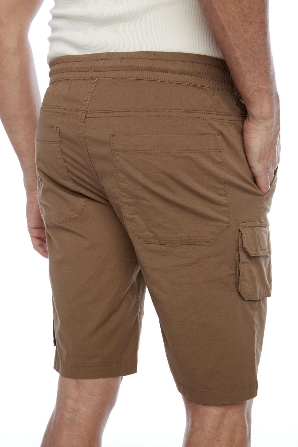 Jeaniologie ™ Short homme avec poches cargo à soufflet - Tabac
