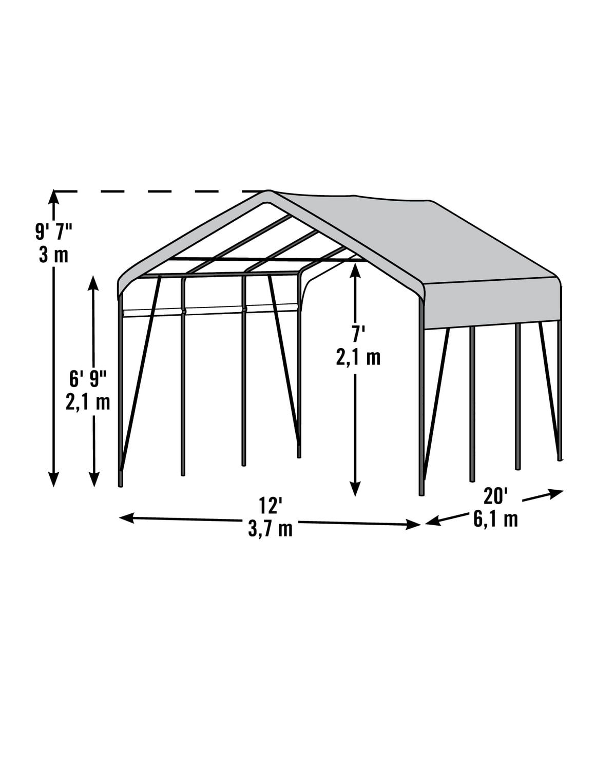 Shelterlogic Carport In A Box Walmart Canada