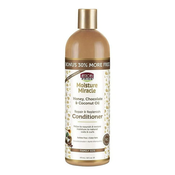 African Pride Moisture Miracle Honey, Chocolate & Coconut Oil Conditioner 16oz, Conditioner 16oz