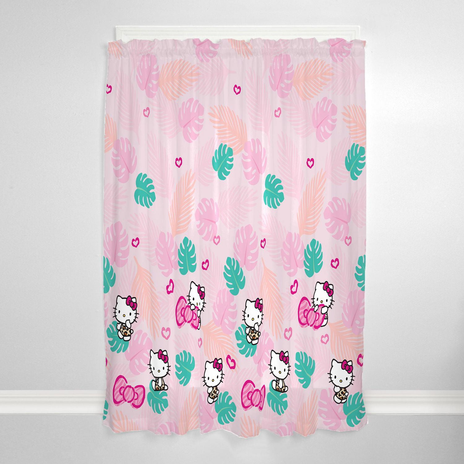 PINK Hello Kitty Shower Curtain Bath Mat Toilet Cover Rug Bathroom
