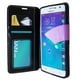 Étui portefeuille d'Exian pour Samsung Galaxy Note Edge - vagues violettes et noires – image 2 sur 3