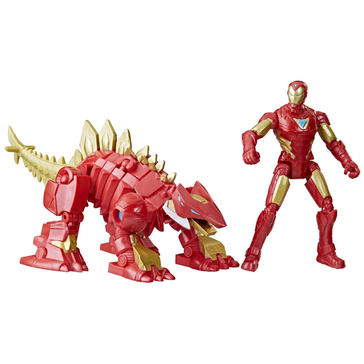 Marvel Mech Strike Mechasaurs Iron Man 4 Inch with Iron Stomper