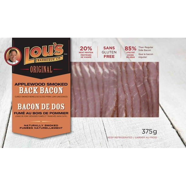Lou's Kitchen Applewood Smoked Back Bacon 375g Walmart.ca