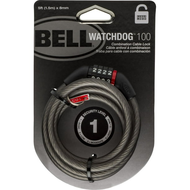 Câble antivol Watchdog 100 de Bell Sports Combinaison à 4 chiffres