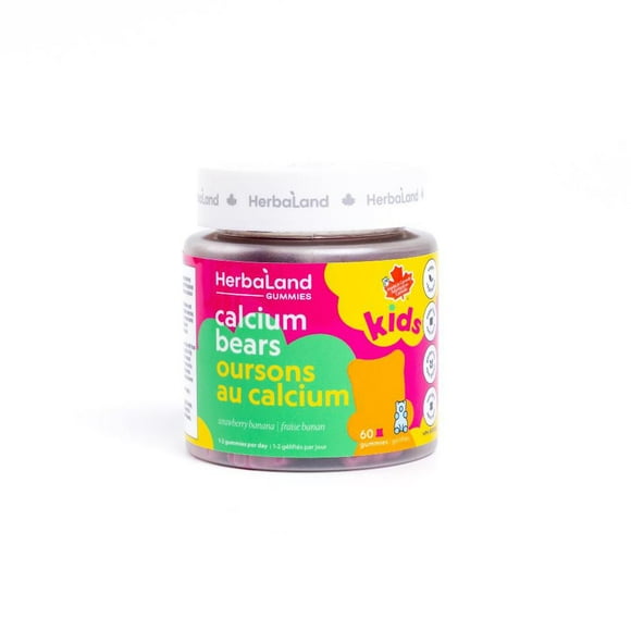 Herbaland Kids Calcium Gummies, 100mg, 60 count