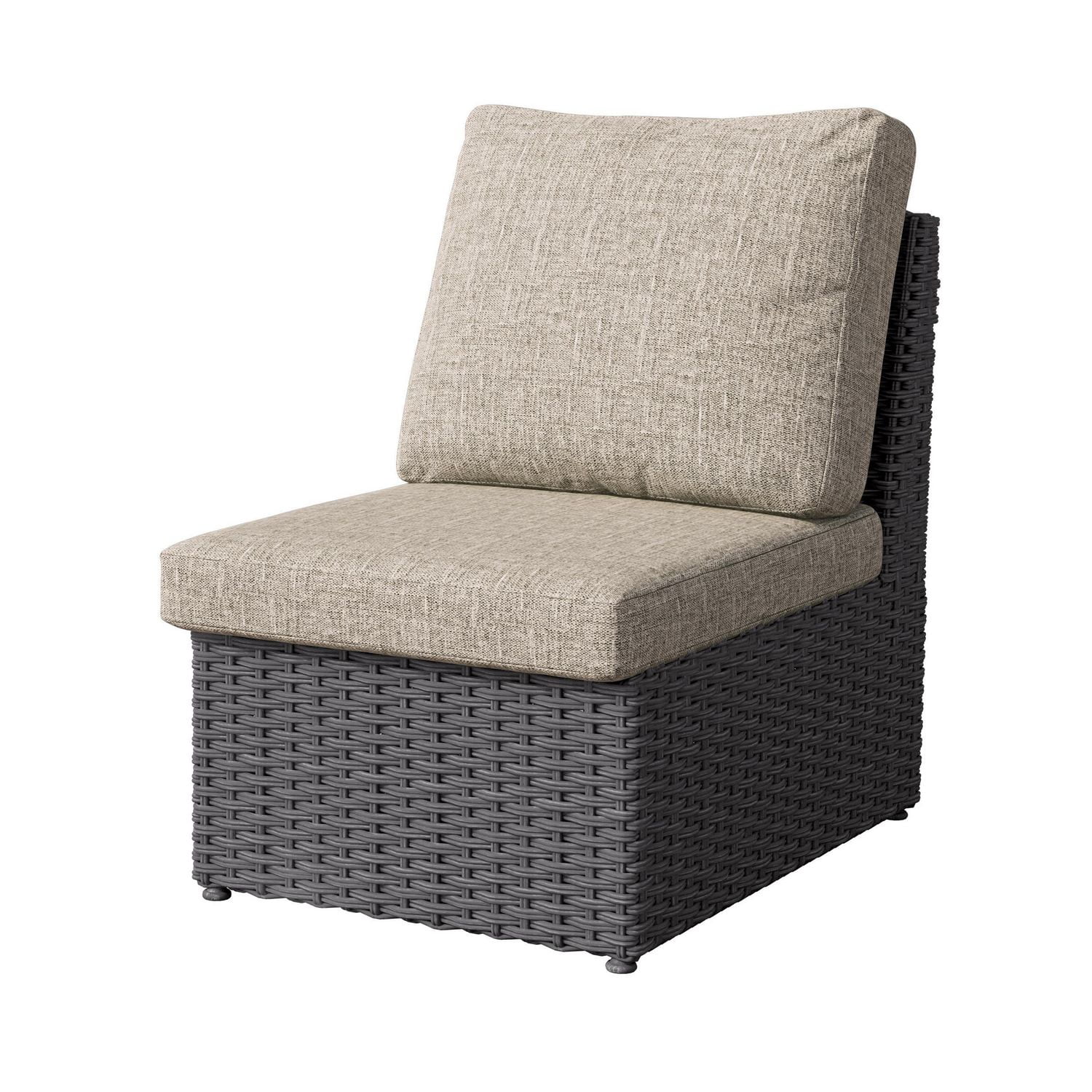 CorLiving Brisbane Weather Resistant Resin Wicker Armless Patio Chair