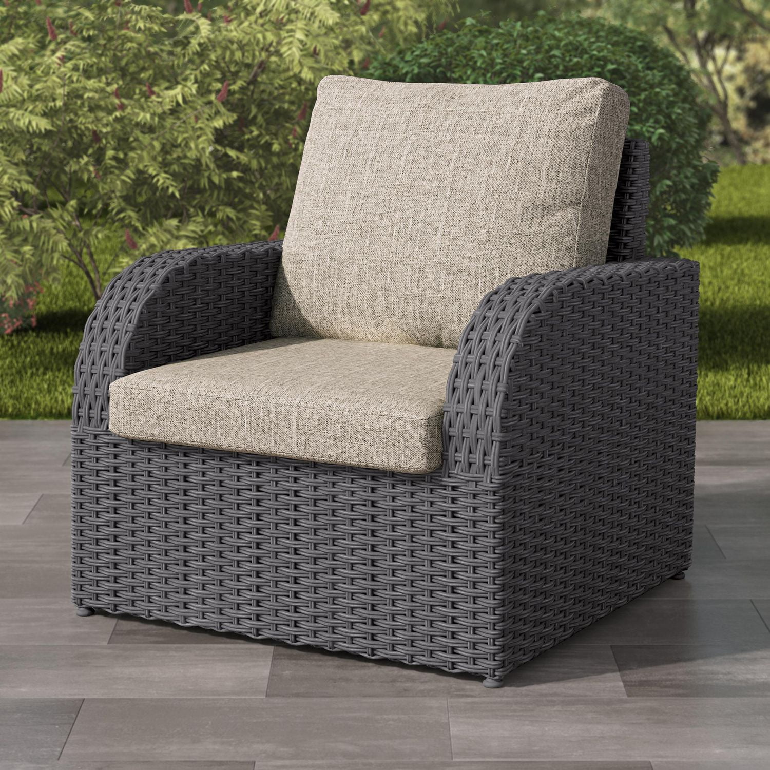 Plastic wicker chairs online walmart