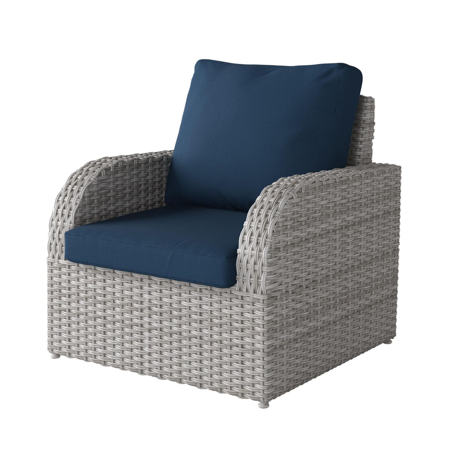 CorLiving Brisbane Weather Resistant Resin Wicker Patio Chair Walmart