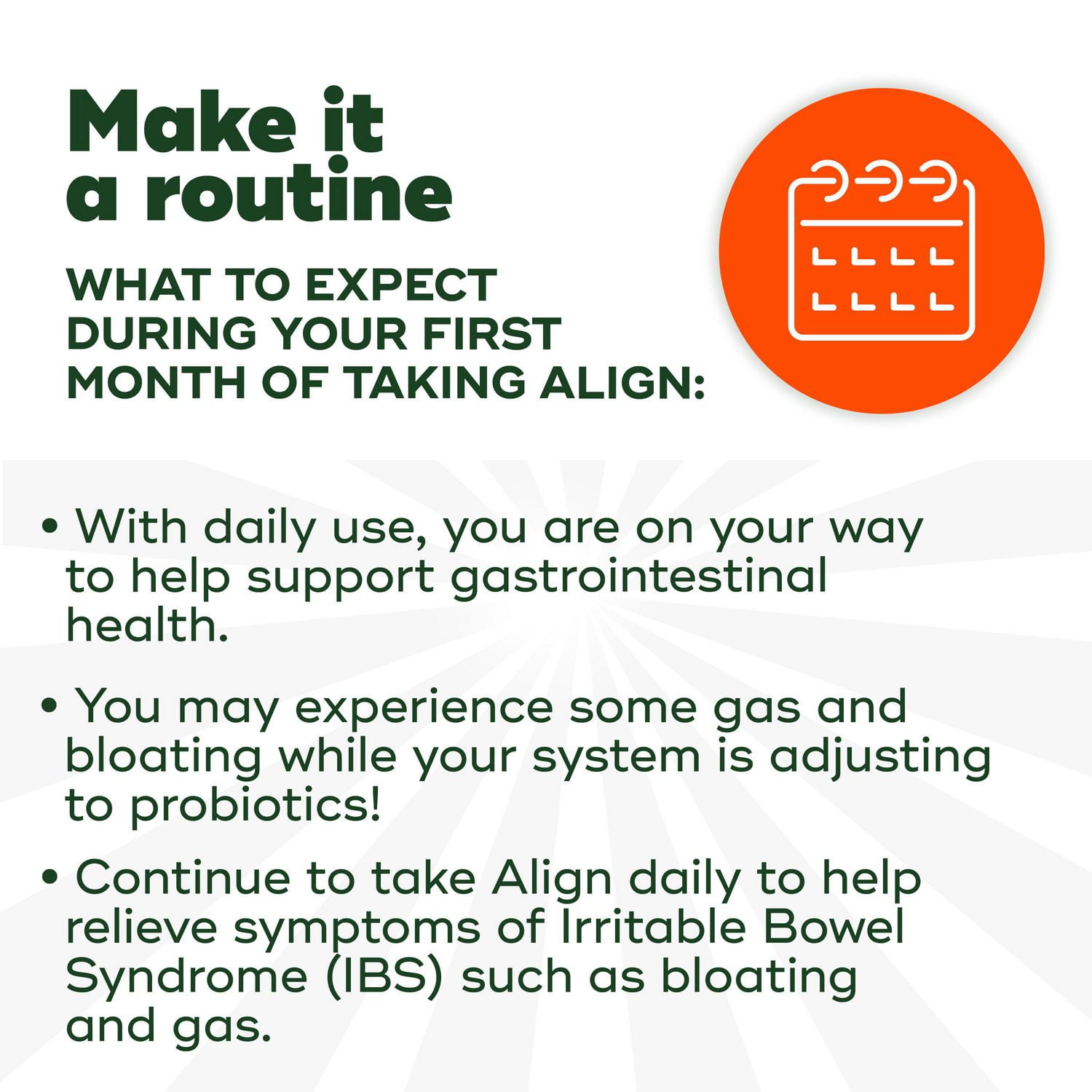 Probiotiques Align, ballonnements et soulagement du stress digestif, probiotique avec Ashwagandha, probiotique pour la santé intestinale, aide à soulager les symptômes du syndrome du côlon irritable : ballonnements, gaz et inconfort abdominal, 28 Co 28CT