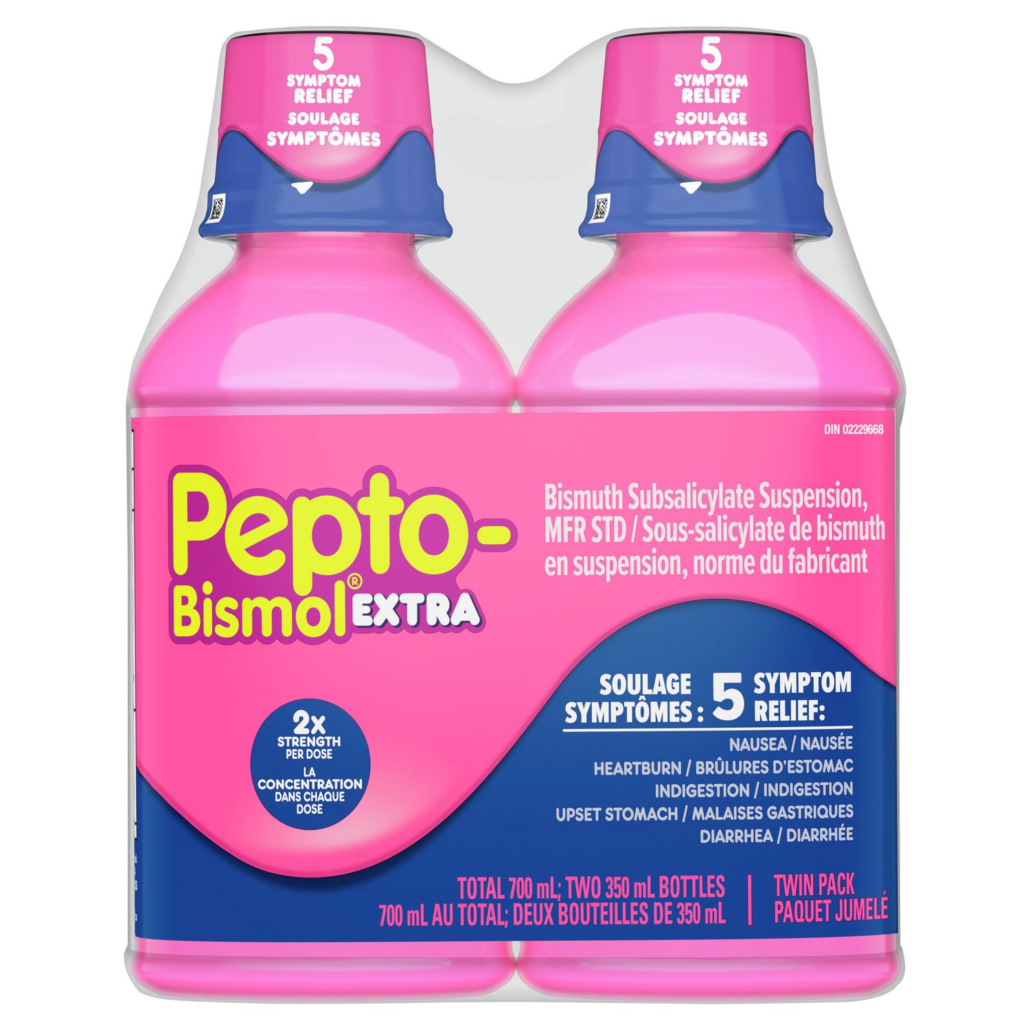 Pepto Bismol Liquid, Extra Strength, Pack of 2, 2x350 mL