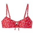 thumbnail image 1 of No Boundaries Women's Tie Front Bikini Top, 1 of 6