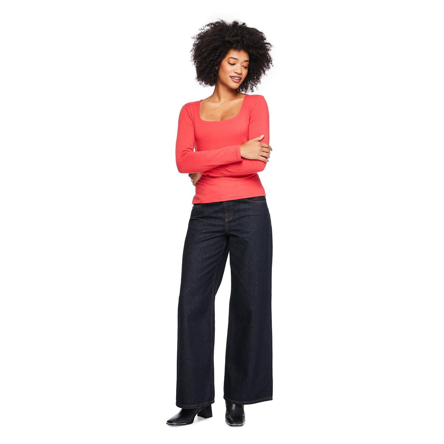 George Women's Long-Sleeve Scoop-Neck T-Shirt