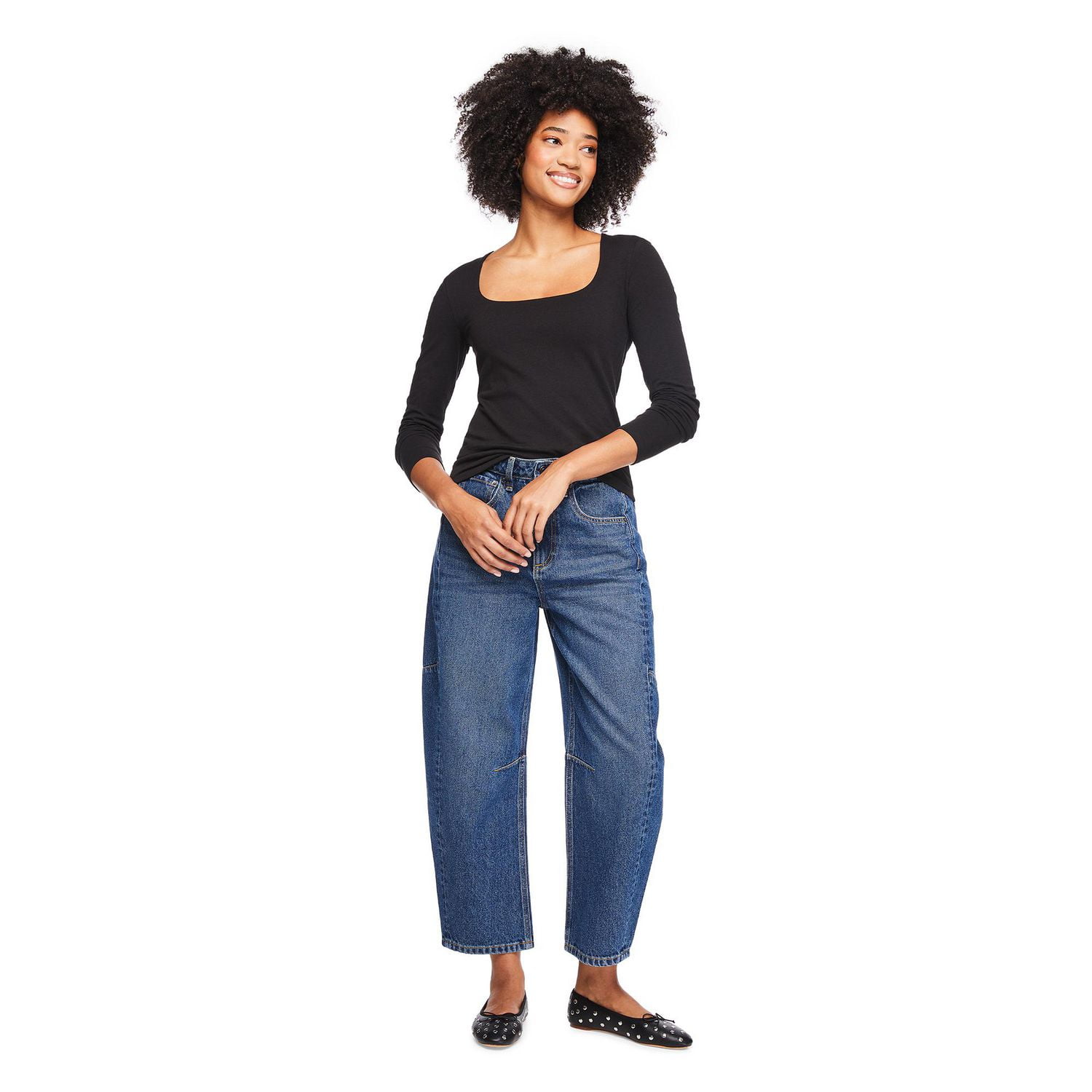 George Women's Long-Sleeve Scoop-Neck T-Shirt