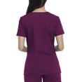 thumbnail image 2 of Scrubstar Women's Core Essentials Stretch Poplin Mock Wrap Scrub Top, 2 of 9
