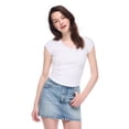 thumbnail image 1 of No Boundaries Women's Henley T-Shirt, 1 of 6