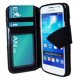 Étui portefeuille d'Exian pour Samsung Galaxy Core LTE - vagues noires et bleues – image 3 sur 3