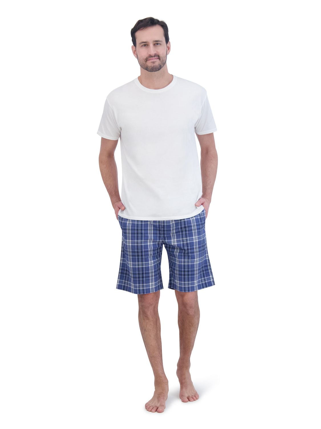 Hanes Men's Woven Stretch Sleep Jam Shorts, 2-Pack
