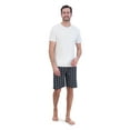 thumbnail image 2 of Hanes Men's Woven Stretch Sleep Jam Shorts, 2-Pack, 2 of 3