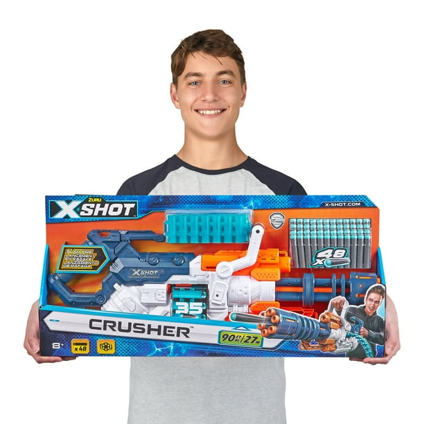 XShot Excel Crusher Foam Dart Blaster (Comes with 35-Dart Clip and 48  Darts) by ZURU