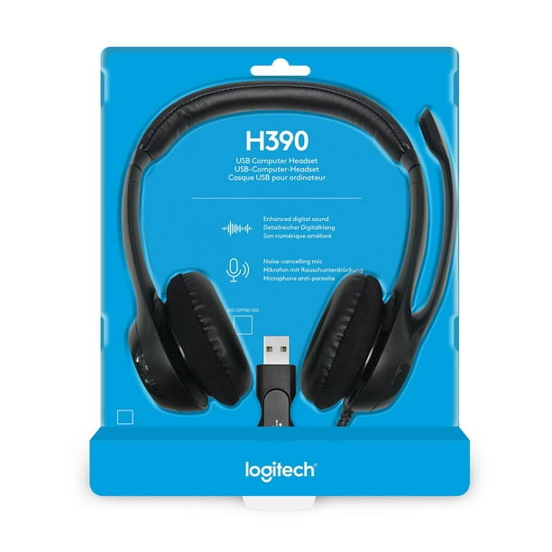 Logitech H390 USB-A Computer Headset - Black 